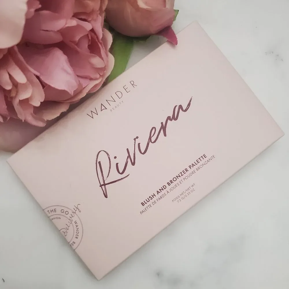 Wander Beauty Riviera Blush and Bronzer Palette-Peachy & Pink Pearl, Neutral Tan